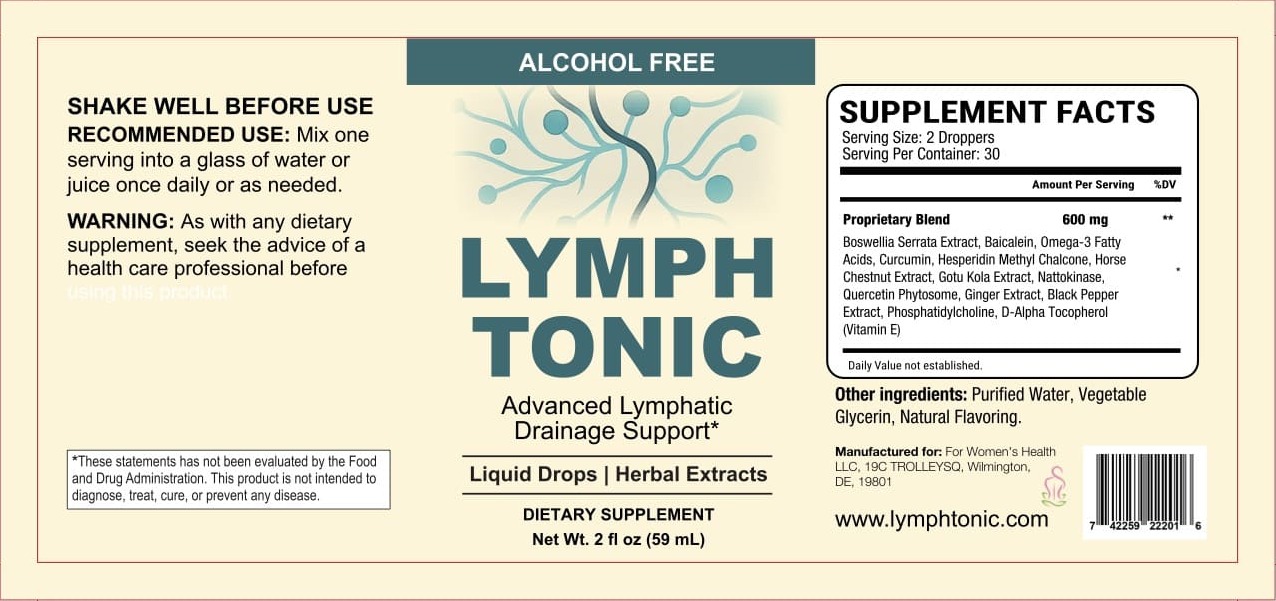 Lymph Tonic label and ingredients