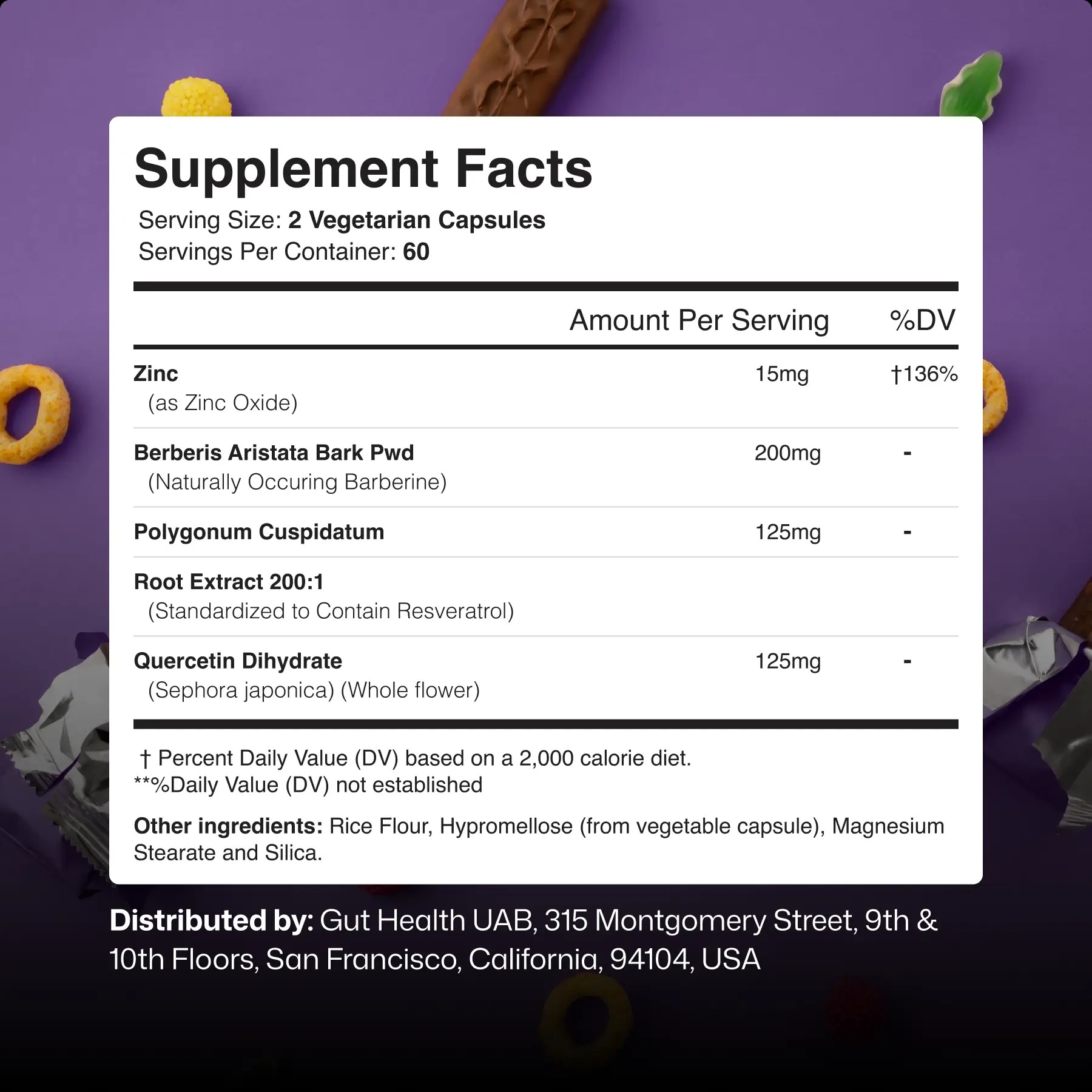 ColonBroom GLP-1 Booster Supplement Facts Label