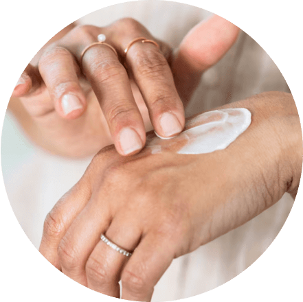 Applying Arthryon Heat Relief Cream to a sore joint